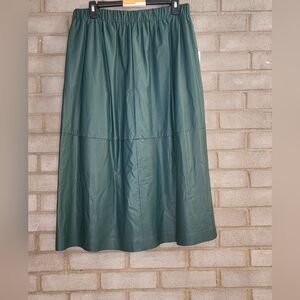 A New Day Faux Leather Skirt With Pockets